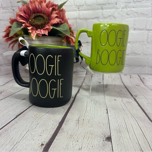 NWT Rae Dunn Black disney Nightmare Before Christmas Mug OOGIE BOOGIE - Picture 2 of 6